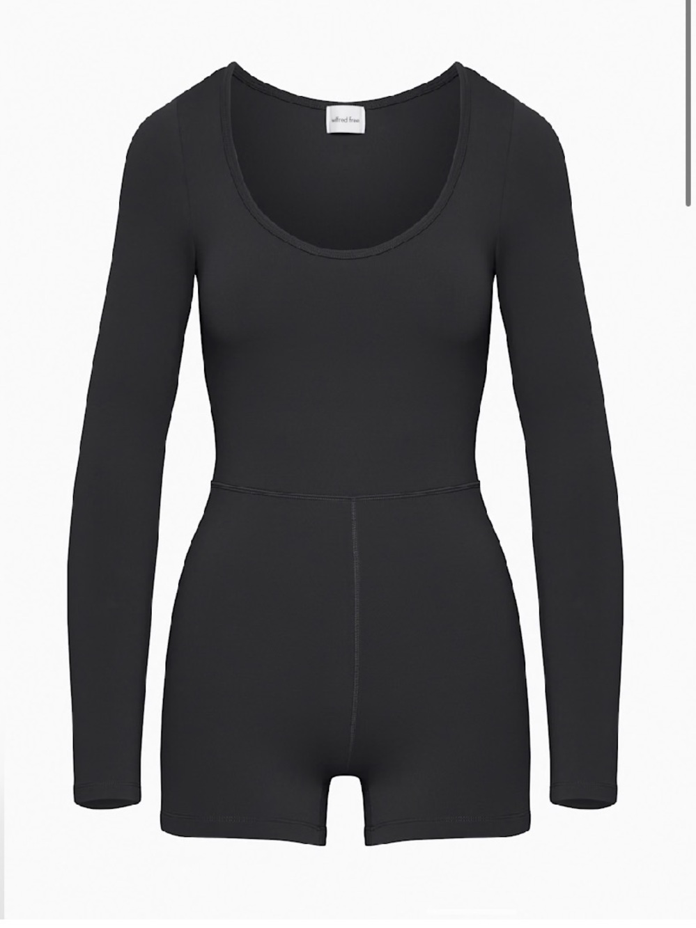 Aritzia Wilfred Black Long-Sleeve Romper